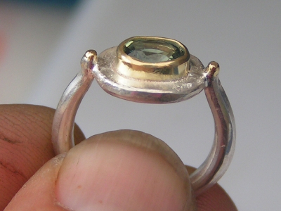 Etruscan Green Sapphire Ring