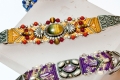 Macrame and silver bracelets